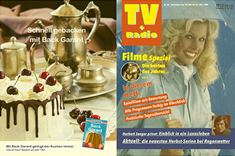 Retro TV-Zeitschrift Cover und Rueckseite