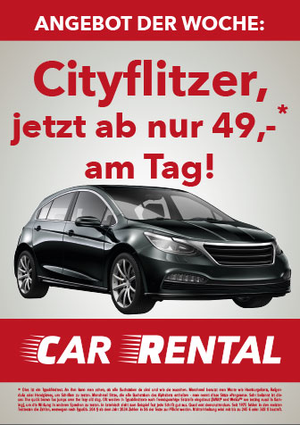 Mietwagen Werbung