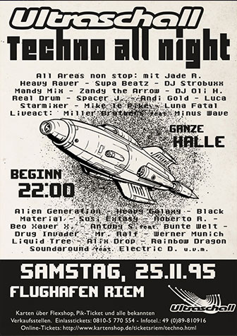 1990er Veranstaltungsposter Ultraschall