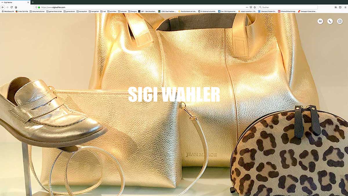 Screenshot Sigi Wahler Webseite index